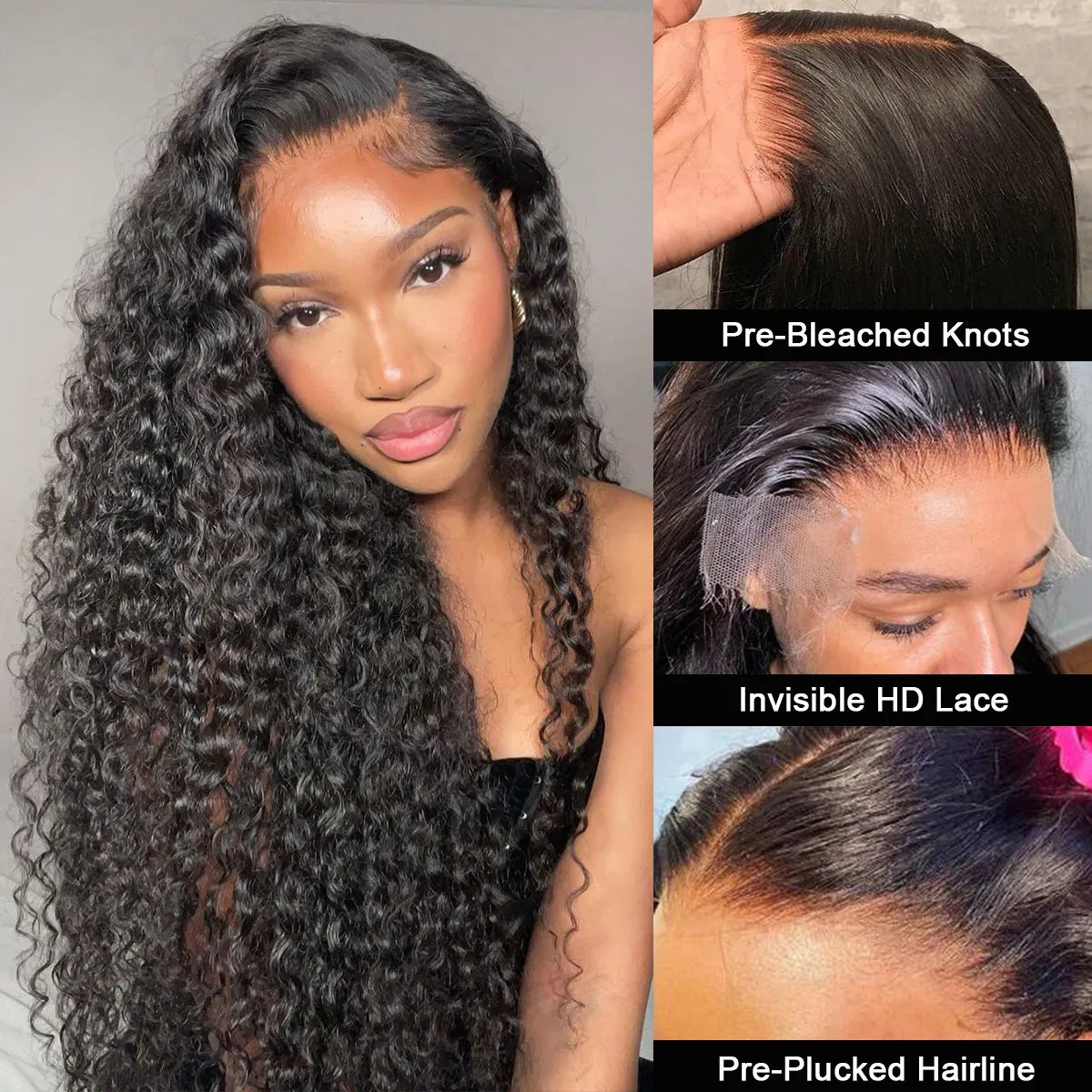 HD Deep Wave Lace Closure Wig