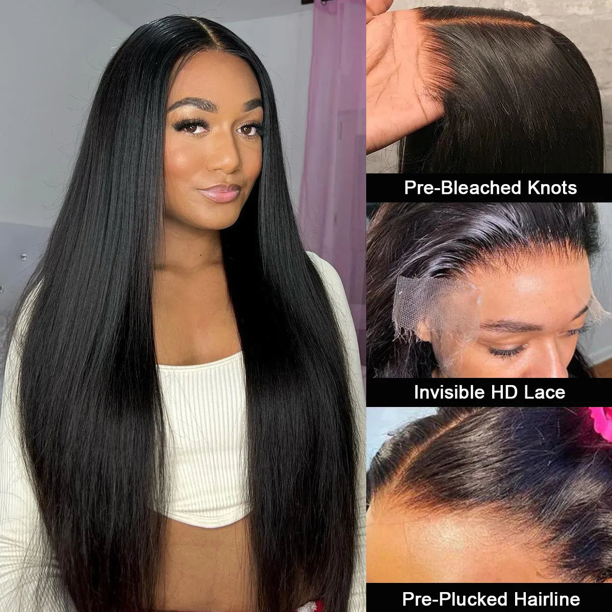 HD Straight Frontal Wig